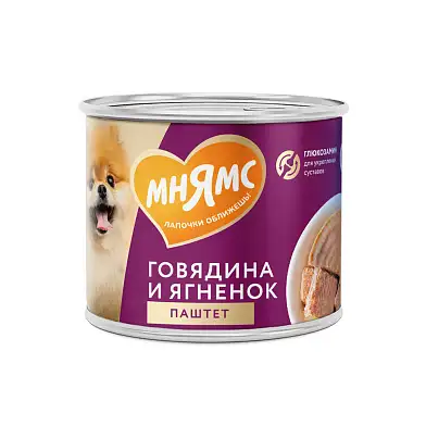 Мнямс консервы для собак "здоровые суставы" (паштет из говядины и ягненка)